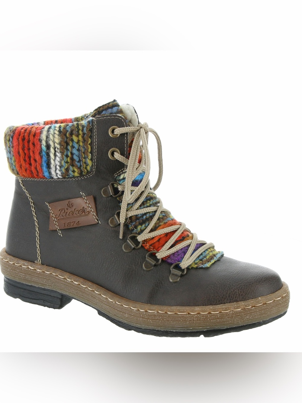 RIEKER Z6743 FELICITAS (WOMEN'S) — basalt and orange multi